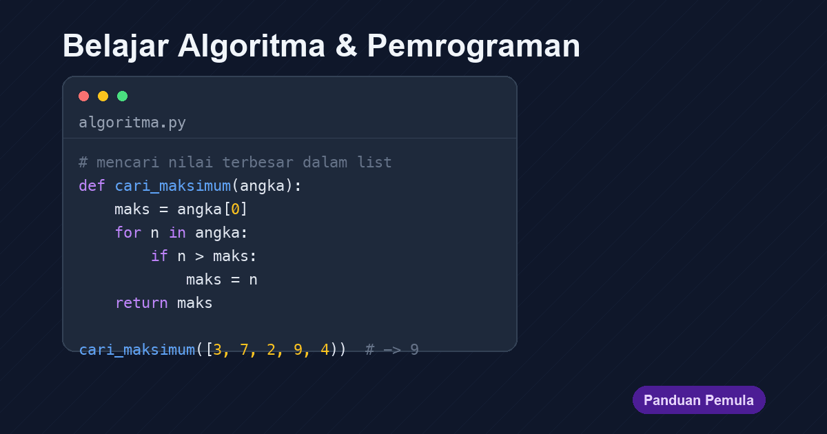 Belajar Algoritma dan Pemrograman dari Nol
